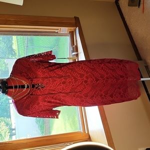 Lacey Burgundy Dress